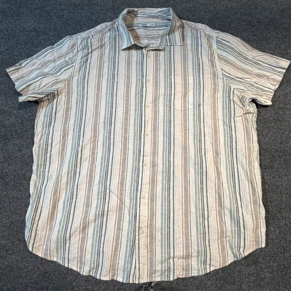 Sonoma Men’s 2X Linen button short sleeve shirt multicolor